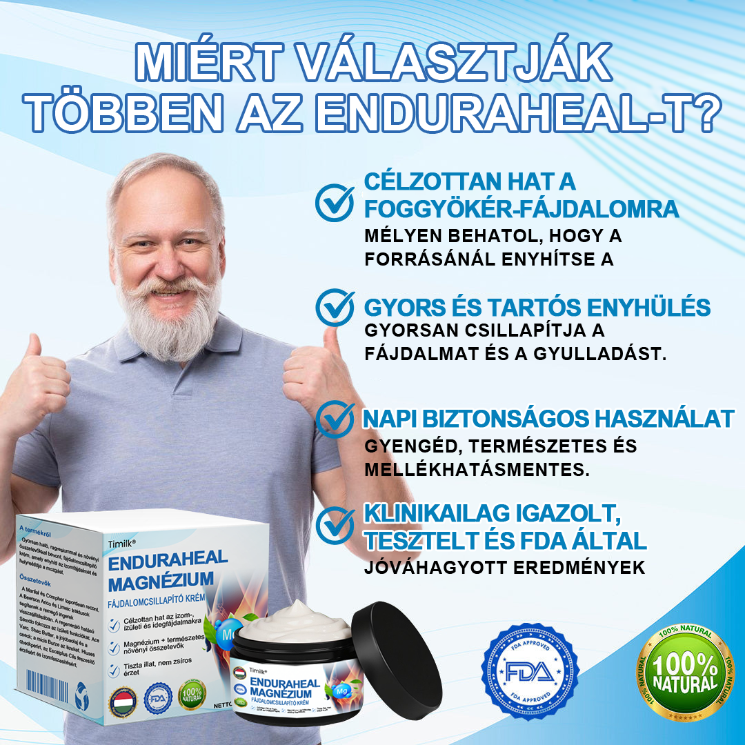 Timilk® EnduraHeal magnéziumos fájdalomcsillapító krém (ízületi gyulladás, neuropátia, reuma, sportsérülések stb. kezelésére)🔥🔥