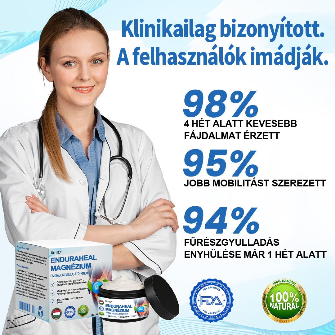 Timilk® EnduraHeal magnéziumos fájdalomcsillapító krém (ízületi gyulladás, neuropátia, reuma, sportsérülések stb. kezelésére)🔥🔥