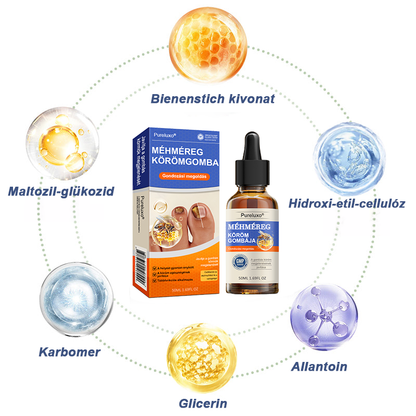 👣🐝🐝Pureluxo® Méhméreg Körömgomba Kezelőoldat: Teljes megoldás a körömgomba problémájára🌟👣👣👣👣👣