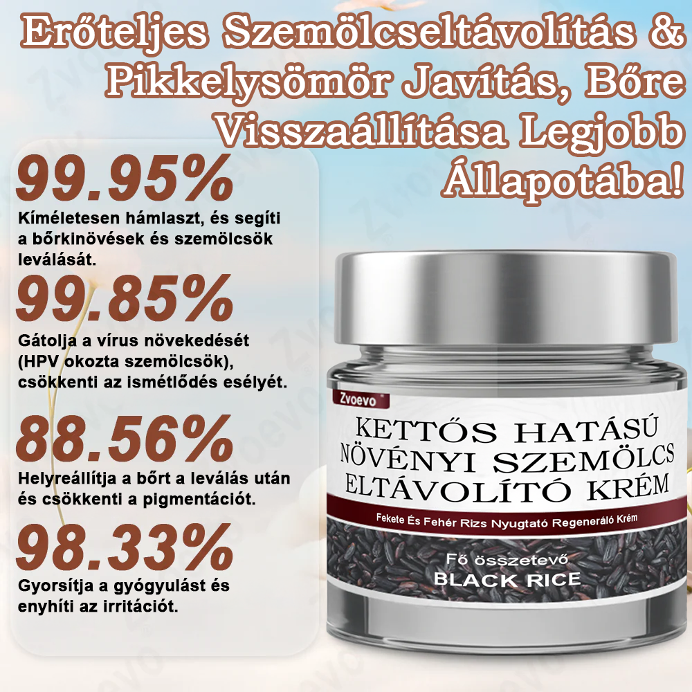 ✅ Pureluxo® Fekete Rizses Bőrregeneráló Krém 👨‍⚕️ (Szemölcsök, bőrkinövések, foltok és hiperpigmentáció kezelésére)✅✅✅