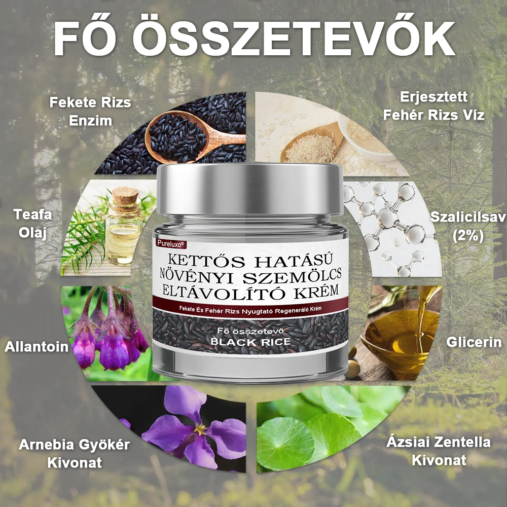 ✅ Pureluxo® Fekete Rizses Bőrregeneráló Krém 👨‍⚕️ (Szemölcsök, bőrkinövések, foltok és hiperpigmentáció kezelésére)✅✅