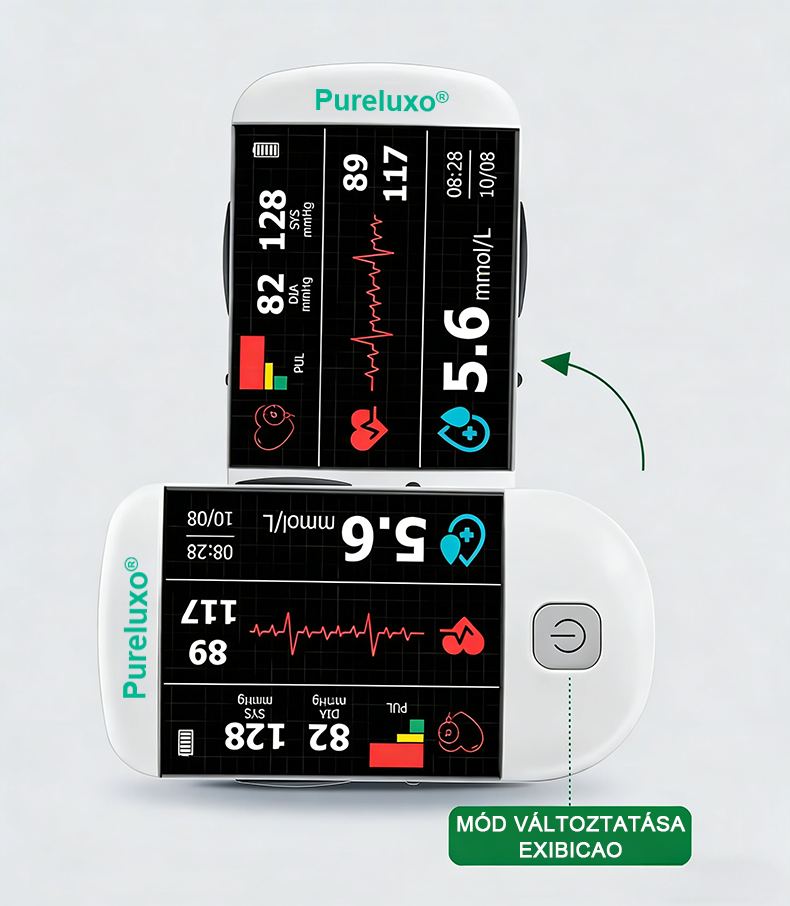 Pureluxo® következő generációs intelligens, többfunkciós, nem invazív lézeres vércukormérő 👩‍💼[99,9%-os pontosság]🍀🍀🍀