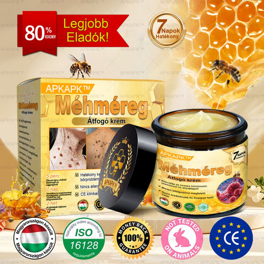 🎁🧡APKAPK®  Méhméreg krém a bőr megújítására 🐝 segít megoldani olyan bőrproblémákat, mint: ráncok, hegek, pigmentfoltok, striák, akné, pikkelysömör, ekcéma, bőrelváltozások, irritációk, gyulladások és egyéb bőrpanaszok.