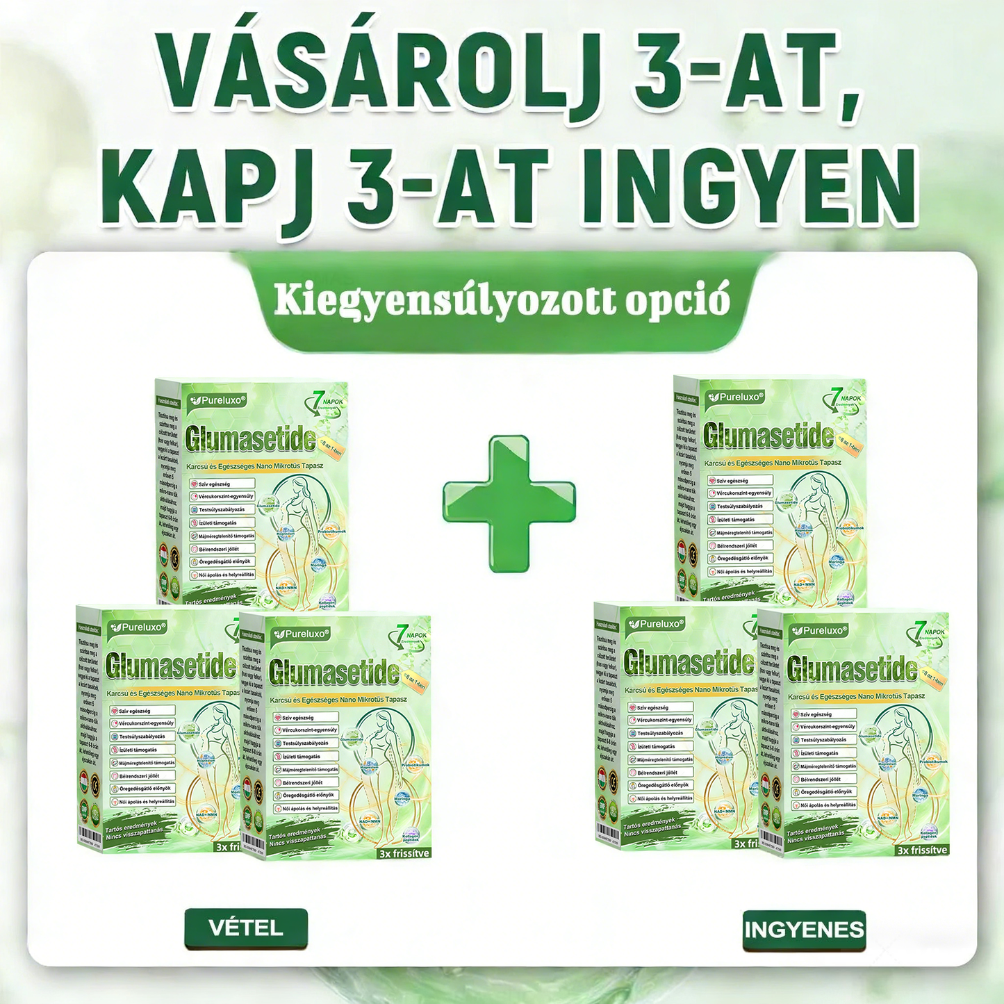 A🇭🇺Európai egészségügyi előírásoknak megfelelő · 👩‍⚕️Orvosi szakértők által ajánlott termék| 🎁 𝑷𝒖𝒓𝐞𝐿𝒖𝒙𝐨® Glumasetide 8 az 1-ben Karcsú és Egészséges Nano Mikrotűs Tapasz🔥🔥🔥