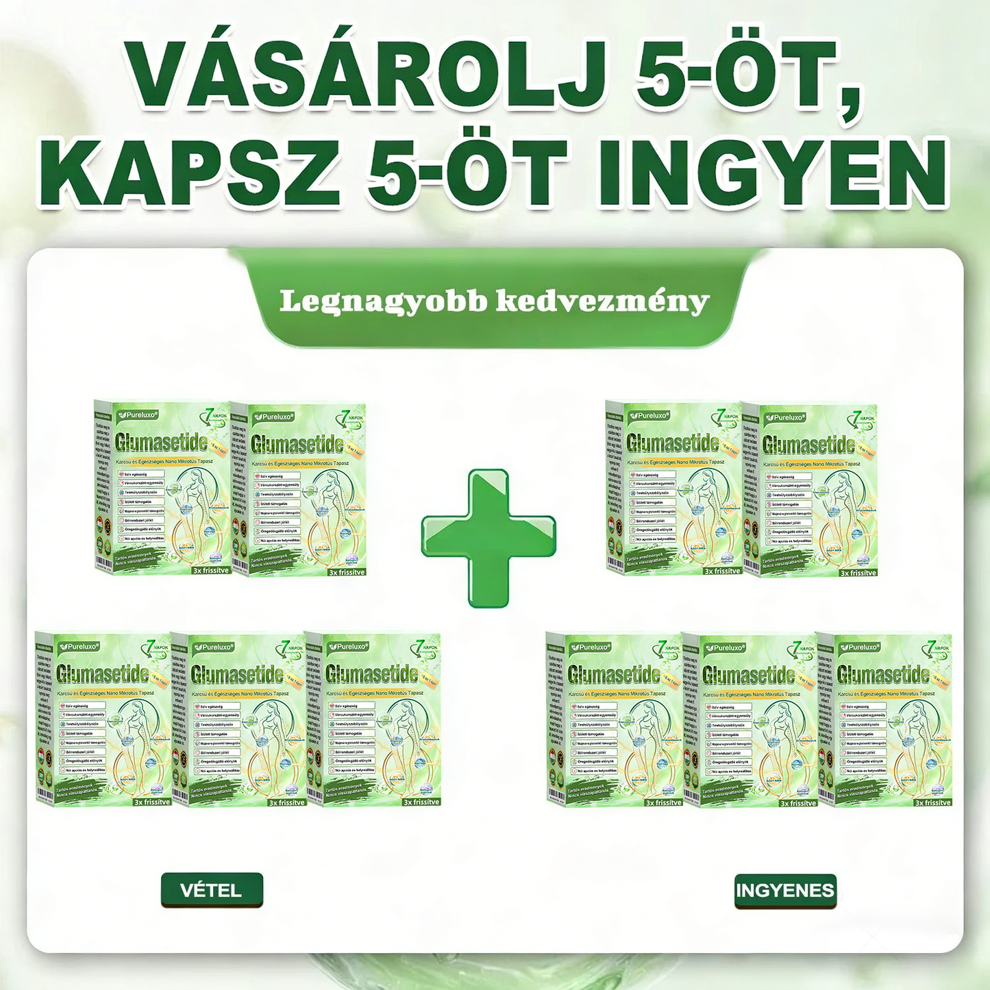 A🇭🇺Európai egészségügyi előírásoknak megfelelő · 👩‍⚕️Orvosi szakértők által ajánlott termék| 🎁 𝑷𝒖𝒓𝐞𝐿𝒖𝒙𝐨® Glumasetide 8 az 1-ben Karcsú és Egészséges Nano Mikrotűs Tapasz🔥🔥🔥