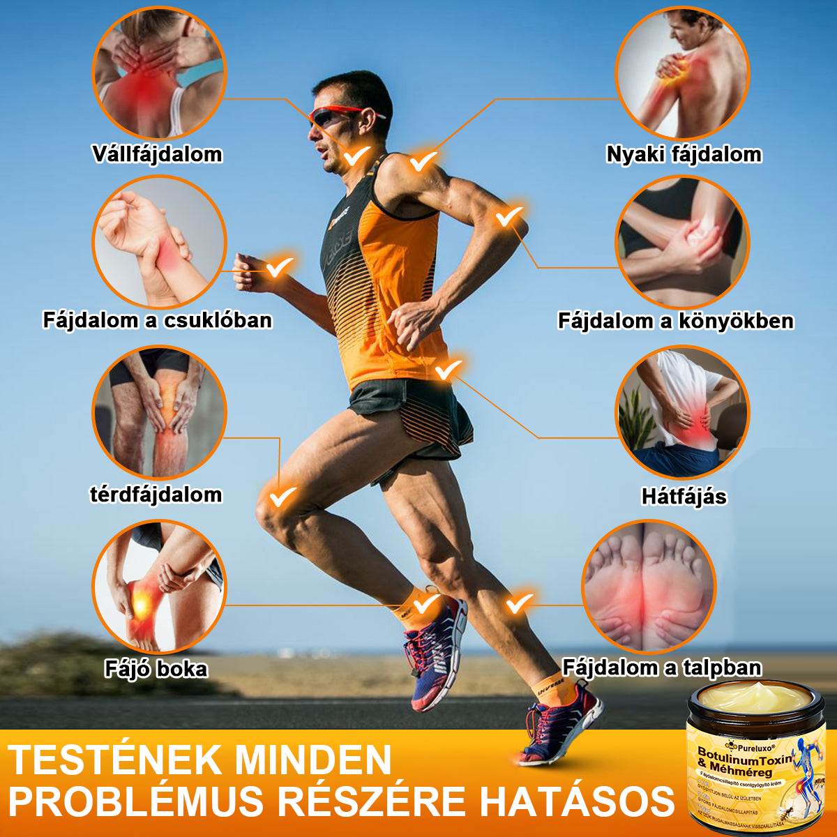 🦴Pureluxo® Botulinum Toxin és Méhméreg Fájdalomcsillapító Csontgyógyító Krém🐝 🔥(Kifejezetten időseknek & ortopéd szakorvosok ajánlásával)🦴🦴🦴