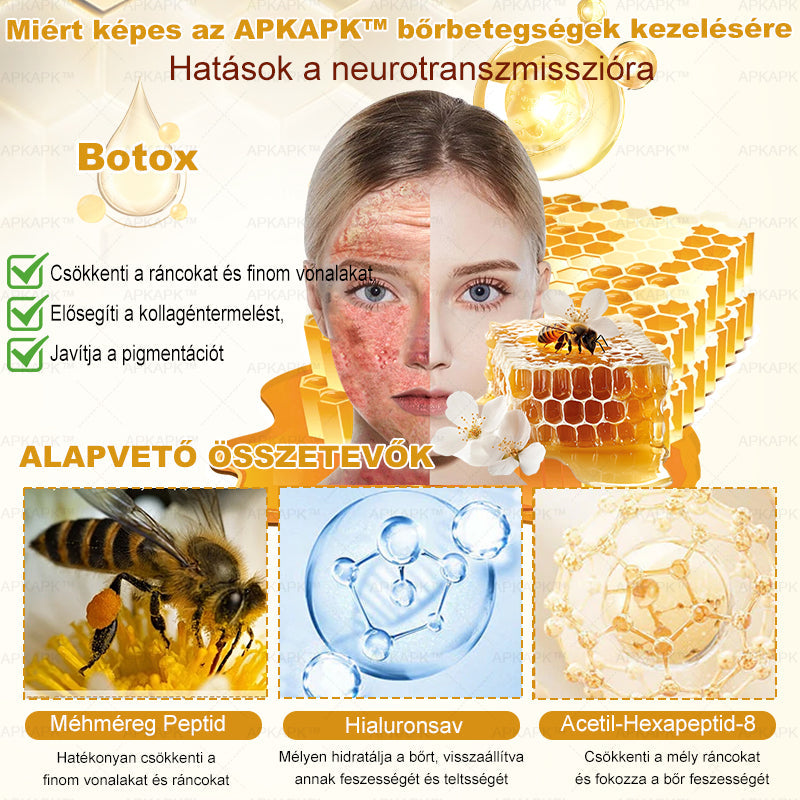 🎁🧡APKAPK®  Méhméreg krém a bőr megújítására 🐝 segít megoldani olyan bőrproblémákat, mint: ráncok, hegek, pigmentfoltok, striák, akné, pikkelysömör, ekcéma, bőrelváltozások, irritációk, gyulladások és egyéb bőrpanaszok.🧡🐝🐝