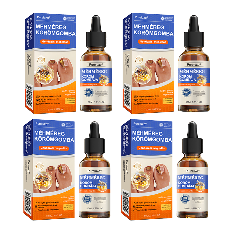 👣🐝🐝Pureluxo® Méhméreg Körömgomba Kezelőoldat: Teljes megoldás a körömgomba problémájára🌟👣👣👣👣👣