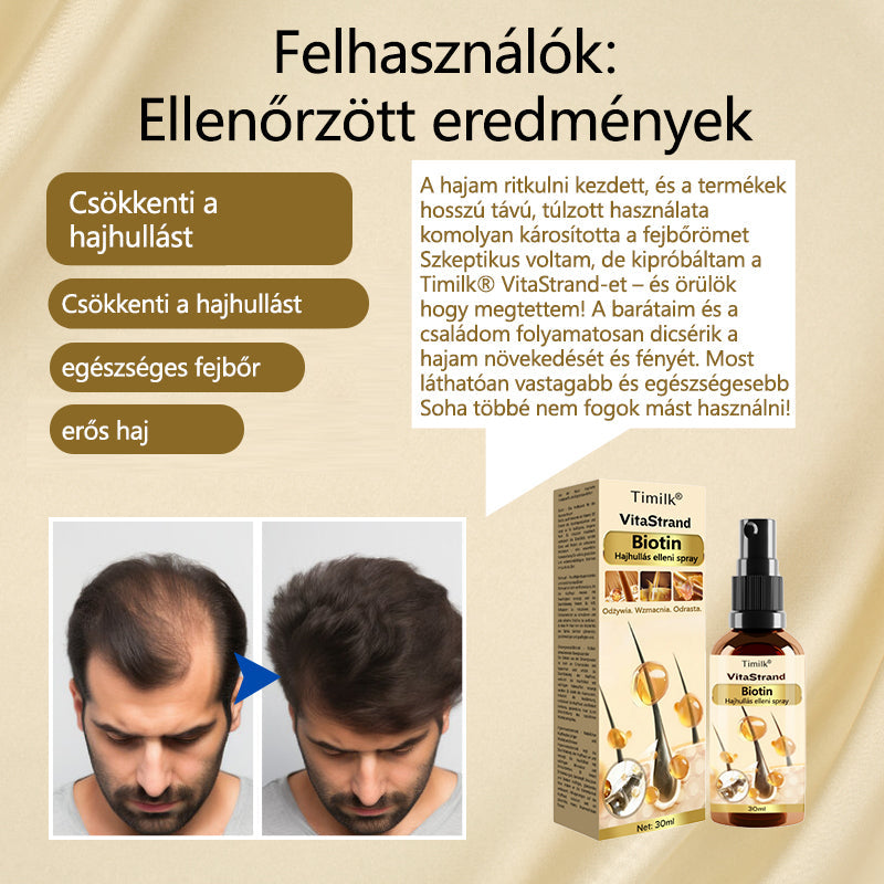 Timilk® VitaStrand Biotin hajnövekedést elősegítő spray✅ Sűrű, fényes haj néhány hét alatt🔥