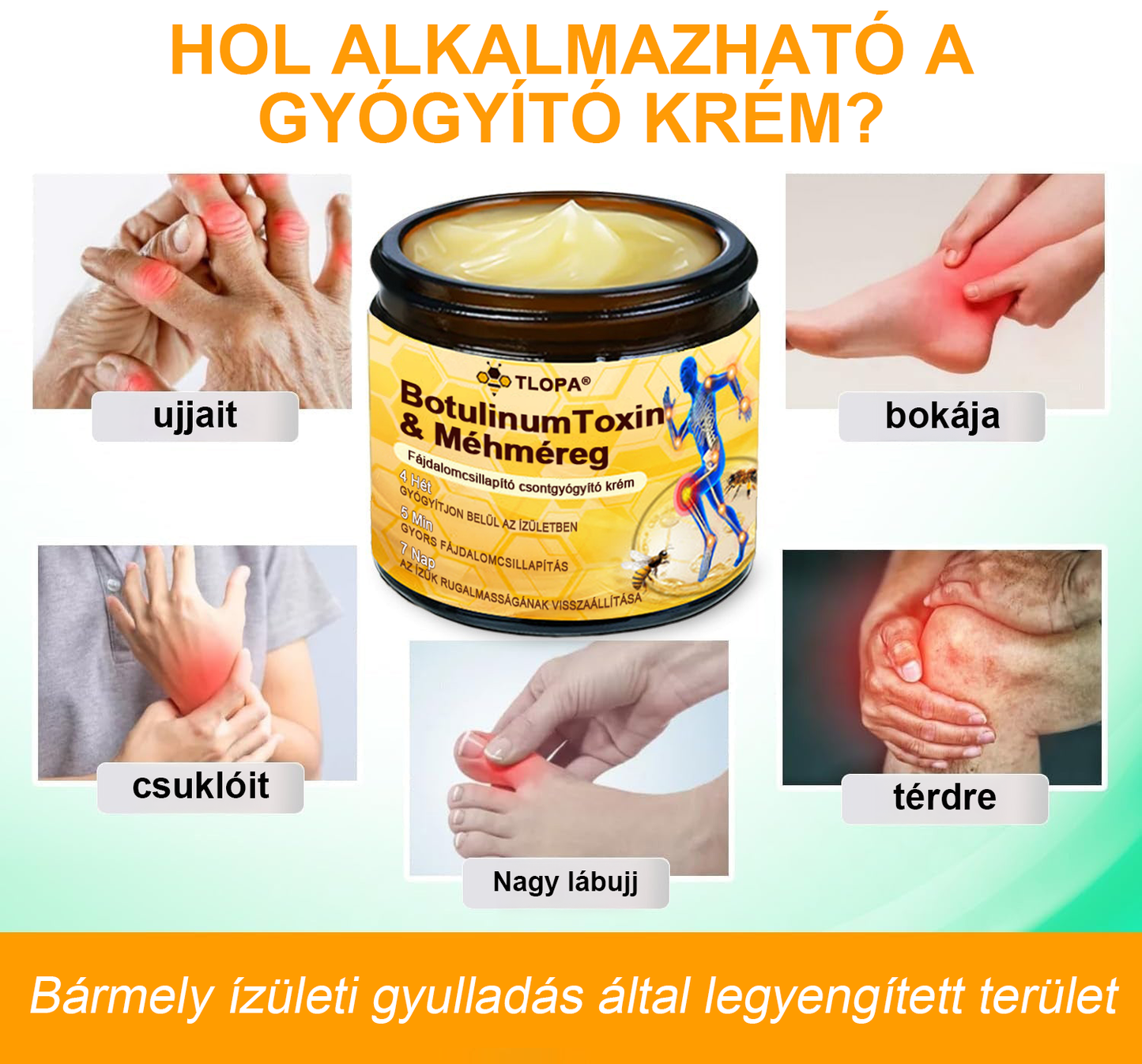🦴TLOPA® Botulinum Toxin és Méhméreg Fájdalomcsillapító Csontgyógyító Krém🐝 🔥(Kifejezetten időseknek & ortopéd szakorvosok ajánlásával)🦴🦴