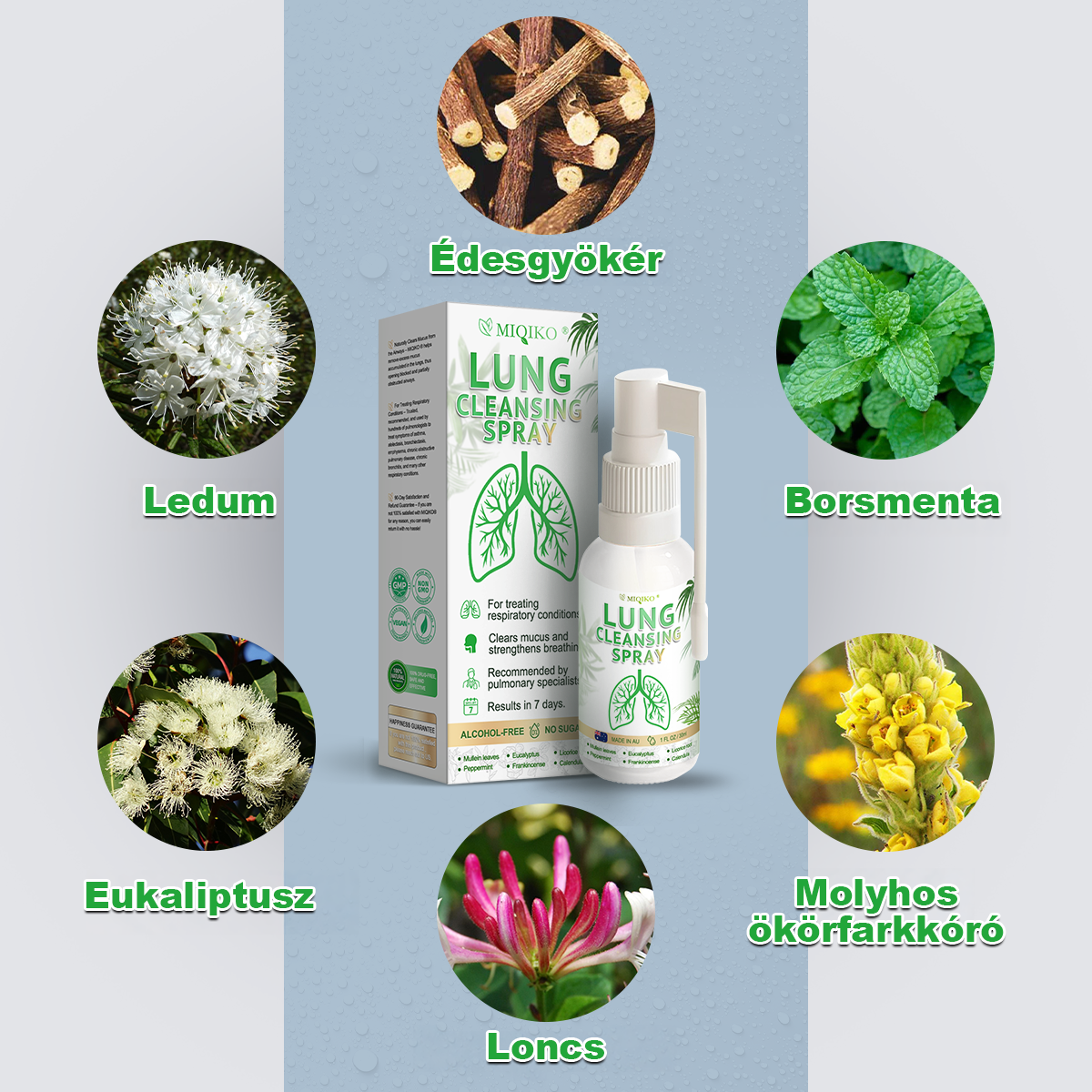 ☘️[Hivatalos márkaüzlet] 👨‍⚕️𝐌𝐈𝐐𝐈𝐊𝐎® Fejlett tüdőtisztító spray (☘️Tüdőspecialisták ajánlásával)☘️☘️☘️