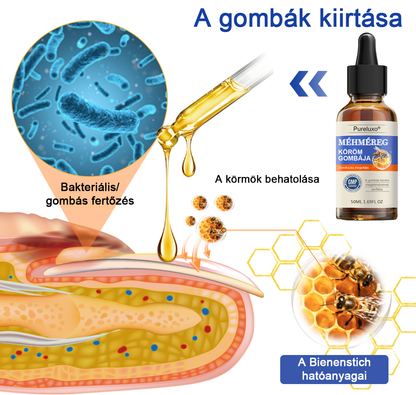 👣🐝🐝Pureluxo® Méhméreg Körömgomba Kezelőoldat: Teljes megoldás a körömgomba problémájára🌟👣👣👣👣👣